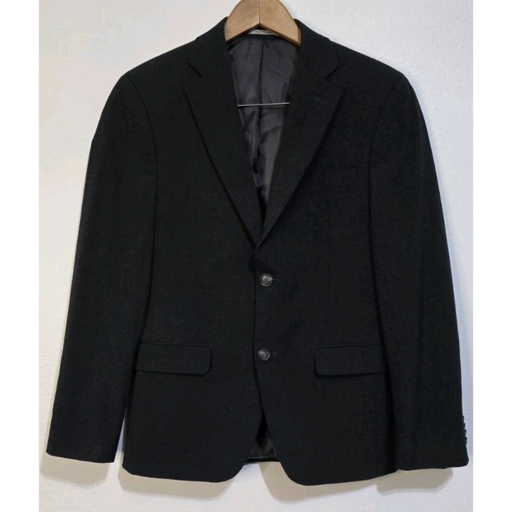 New Alfani Blazer Charcoal Gray 2 Button Sport Coat Slim Fit 36S Jacket Career